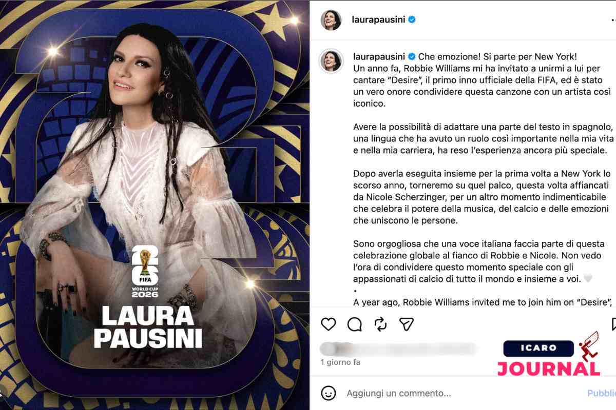 Laura Pausini cerimonia di chiusura dei Mondiali di Calcio - IcaroJournal