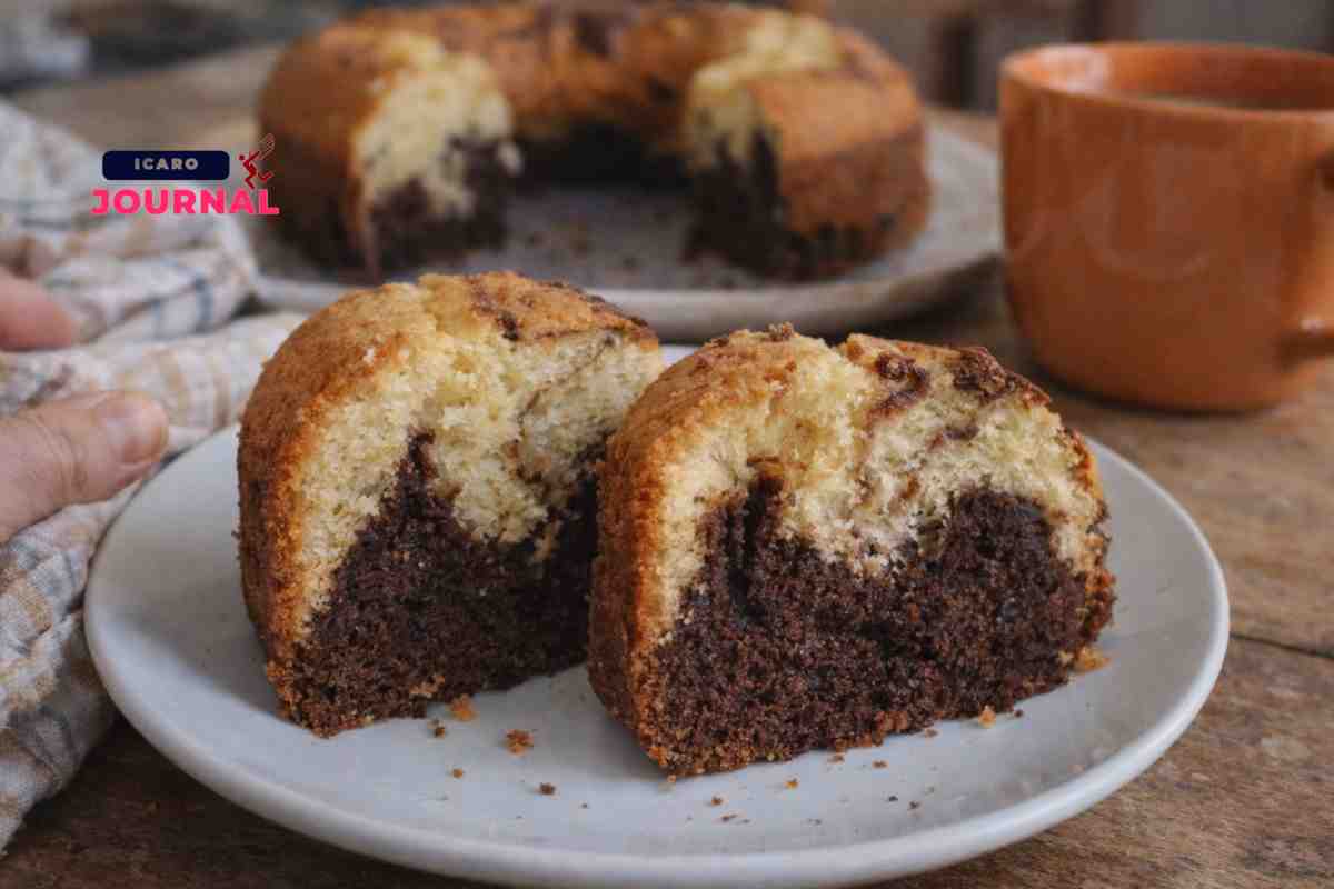 Ciambella marmorizzata senza zucchero e latte - IcaroJournal