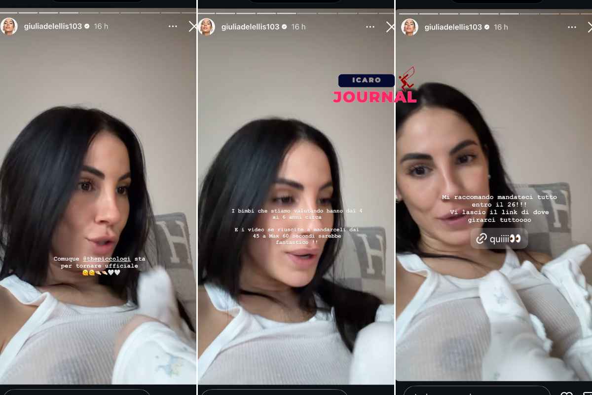 Giulia De Lellis annuncio - IcaroJournal