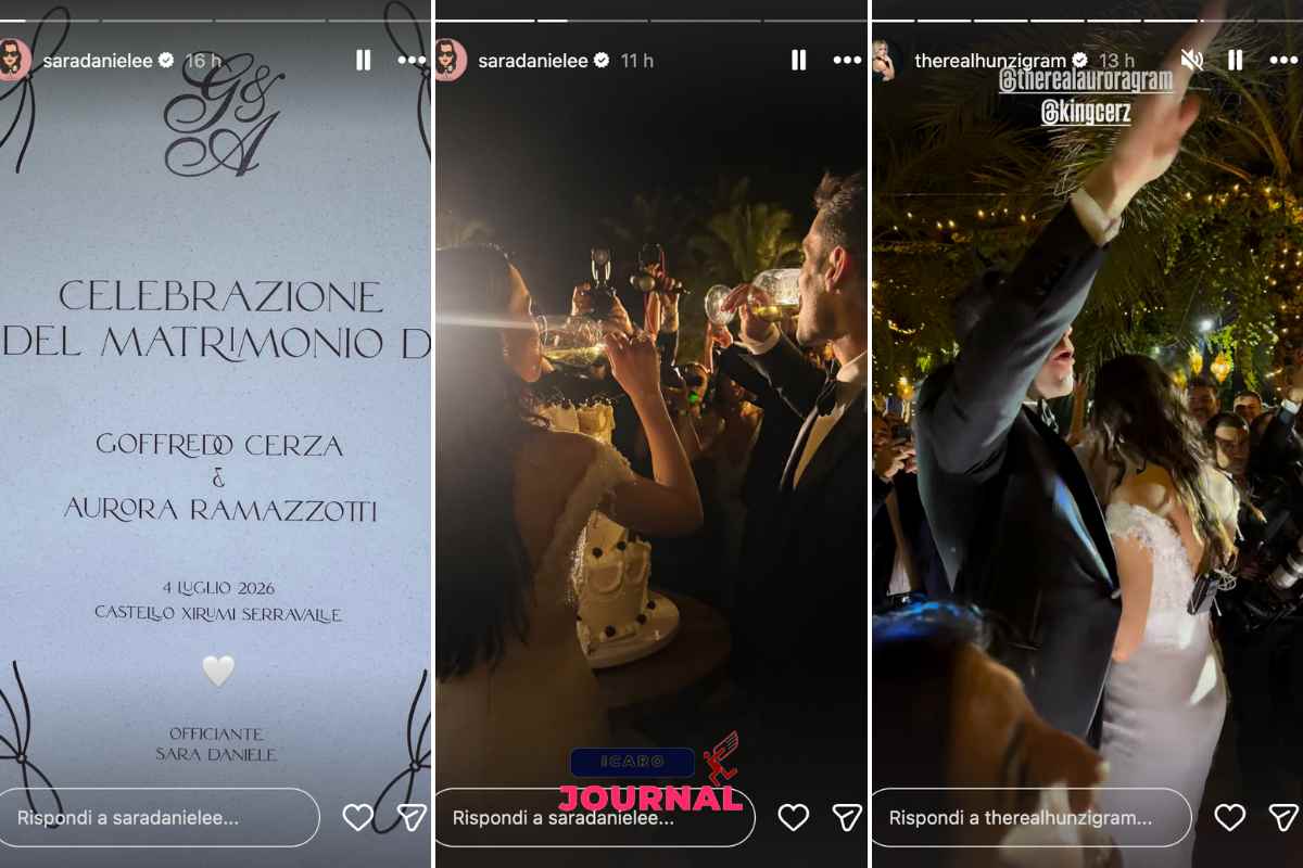 Aurora Ramazzotti e Goffredo Cerza matrimonio - IcaroJournal