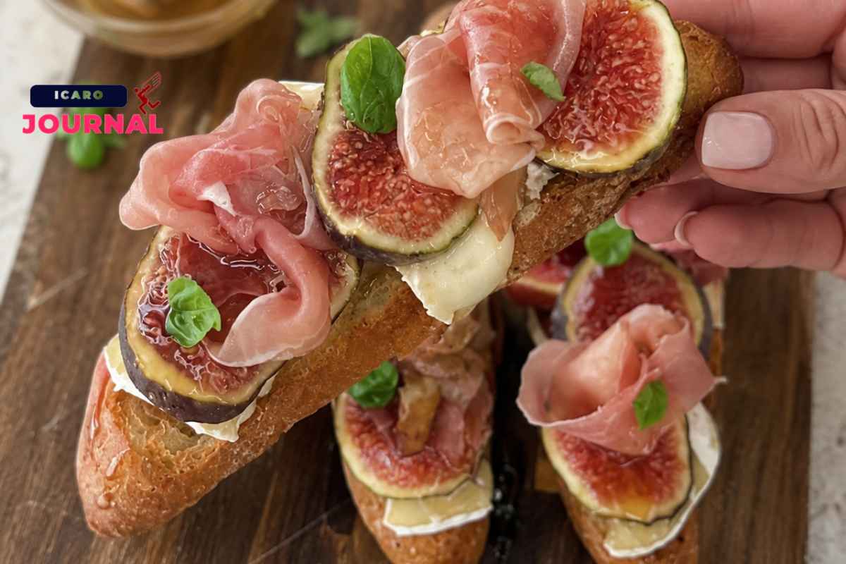 Bruschette dolci con fichi e brie - IcaroJournal